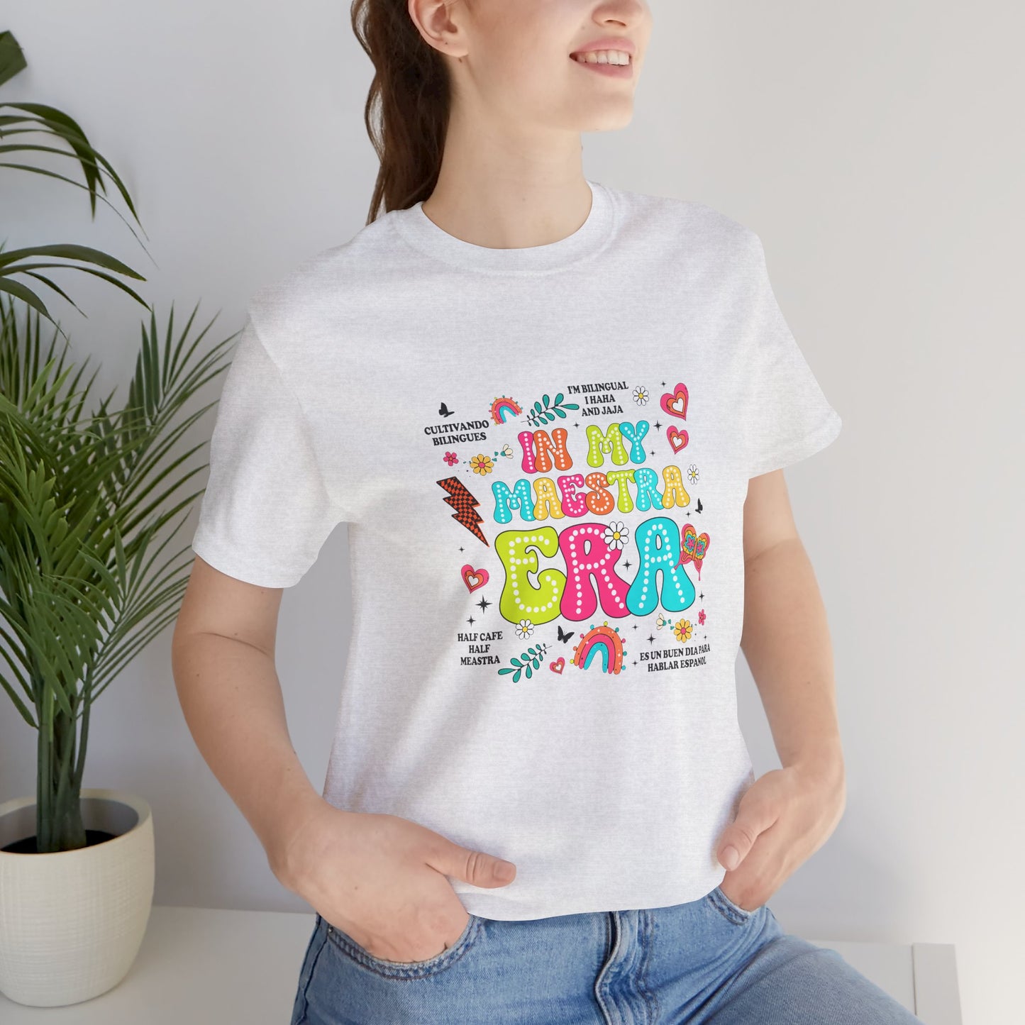 En mi camisa Maestra Era, camisa Maestra española, camiseta Maestra española, camisa personalizada de profesora de español, regalos personalizados para profesora 