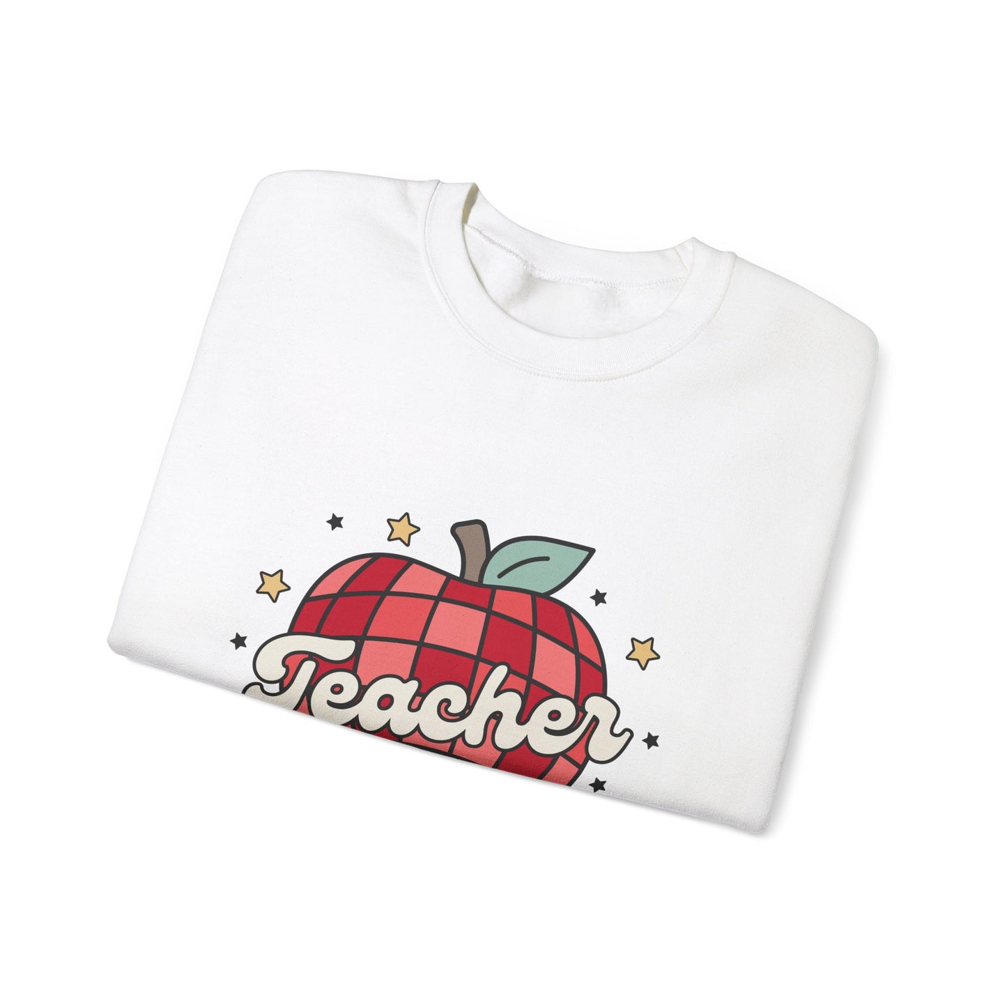 Apple Teacher Sweatshirt, Apple Teacher Sweater, Retro Teacher Sweatshirt, Retro Teacher Sweater, Disco Apple Sweatshirt Cute Teacher Sweatshirt, Back to School Sweatshirt