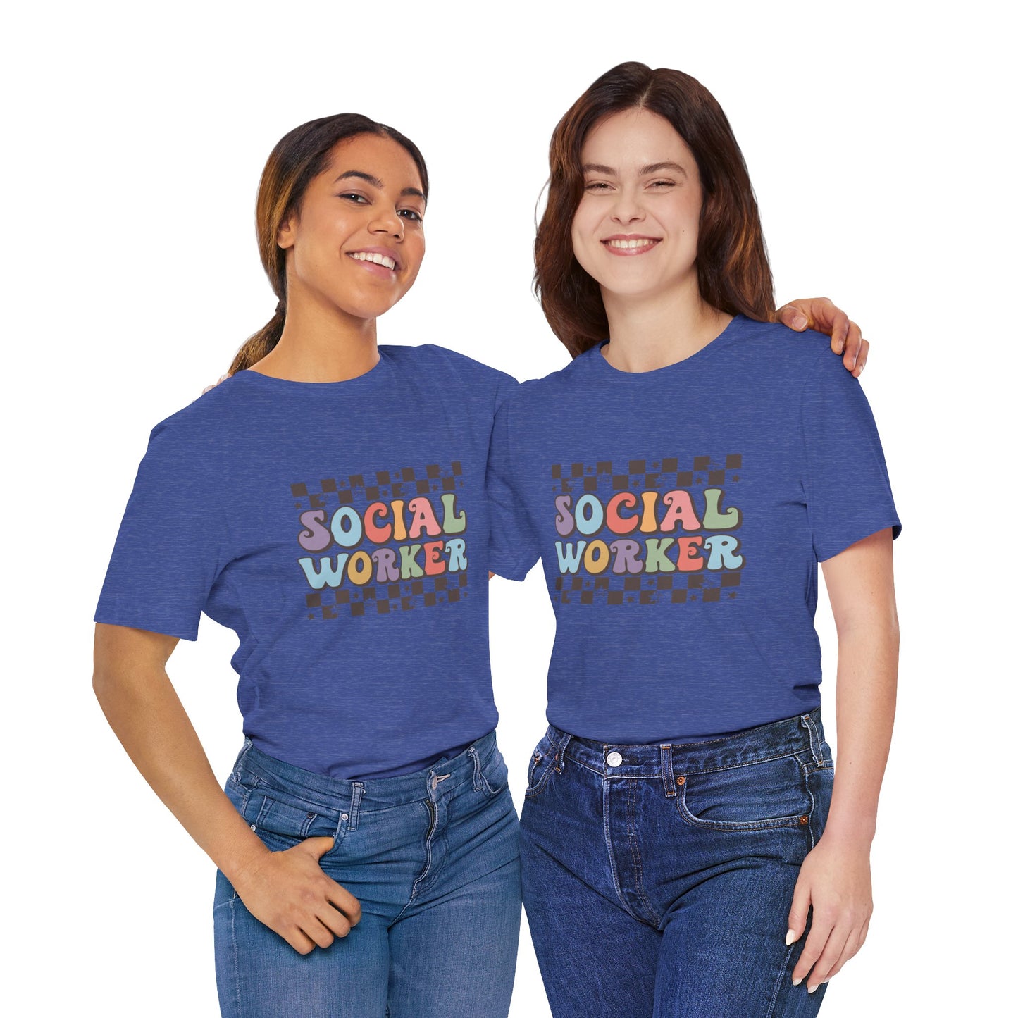 Checkered Social Worker Shirt, Retro Checkerboard Social Worker Shirt, Social Worker Tee, Back to School Counselor Shirt, School Counselor Tee, School Staff Shirt, Social Worker Life Shirt