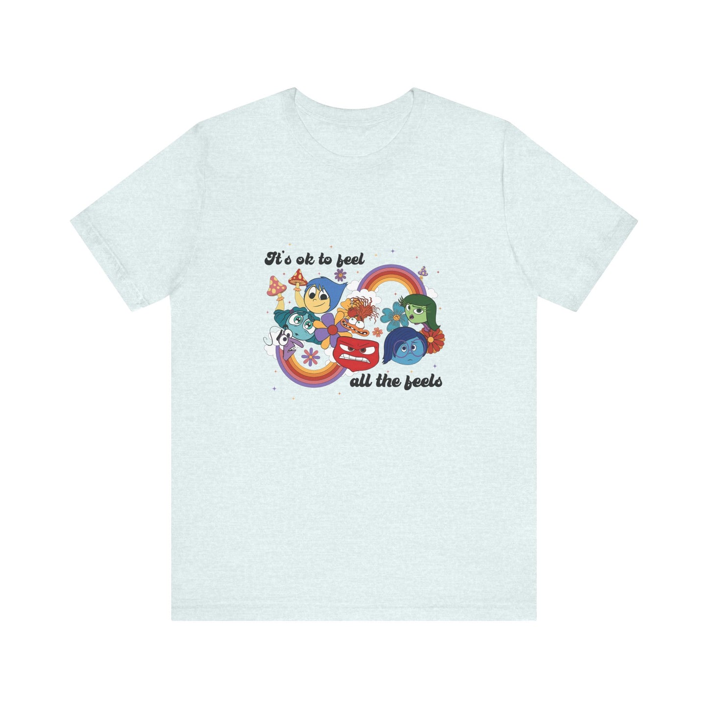 It's Ok to Feel All the Feels Rainbow Double Side Shirt, Retro Emotions T Shirt, In My Emotions Era T Shirt, Emotions Tour T Shirt, Teacher Shirt, Custom Teacher Shirt, Custom Teacher Gifts, Lifestyle Shirt