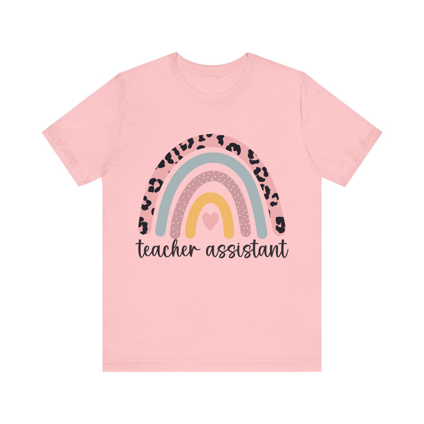 Rainbow + Animal Print Teacher Assistant Shirt, Teacher Assistant T-Shirt, Rainbow & Animal Assistant Teacher Shirt, Retro Teacher Life Shirt, Teacher Assistant Tee, Custom Teacher Assistant Shirt, Custom Teacher Assistant Gift