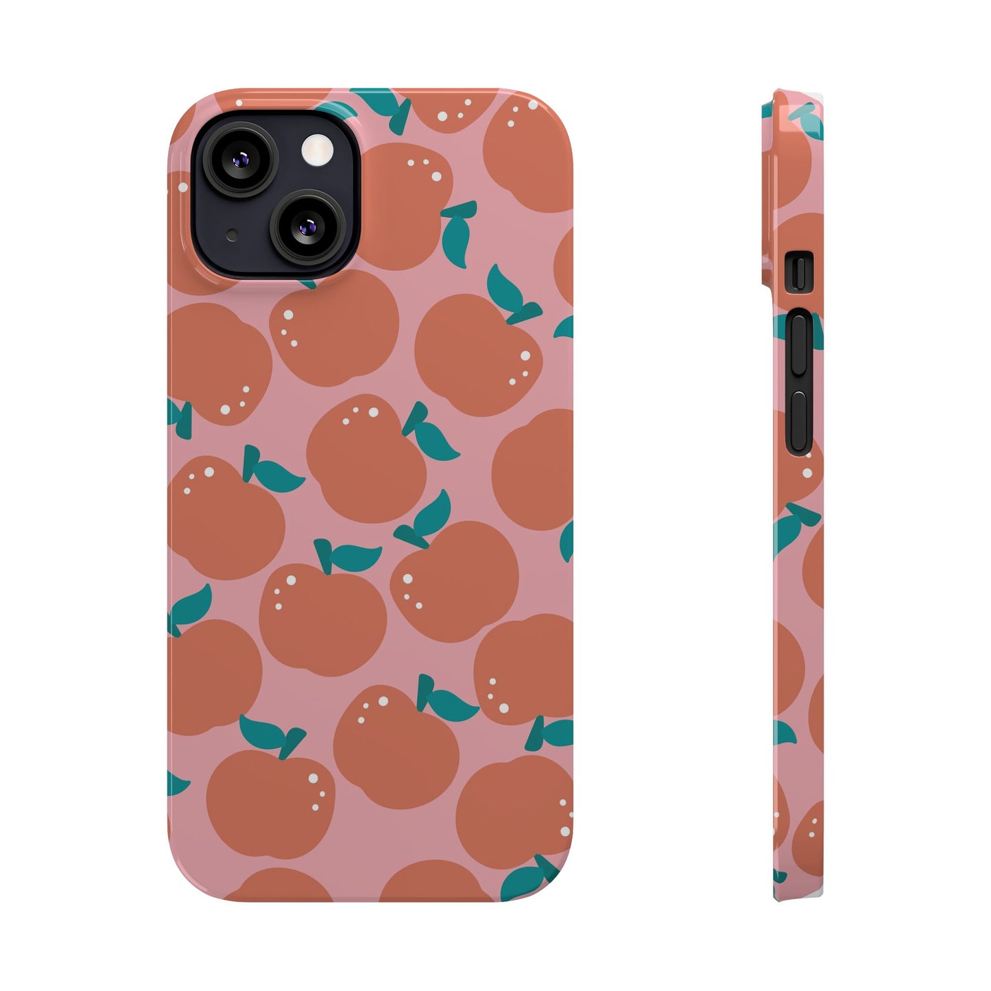 Teacher Slim Phone Case, Pink Apples Teacher Phone Case, Back to School Teacher Phone Case, iPhone Case, Teacher Gift Ideas