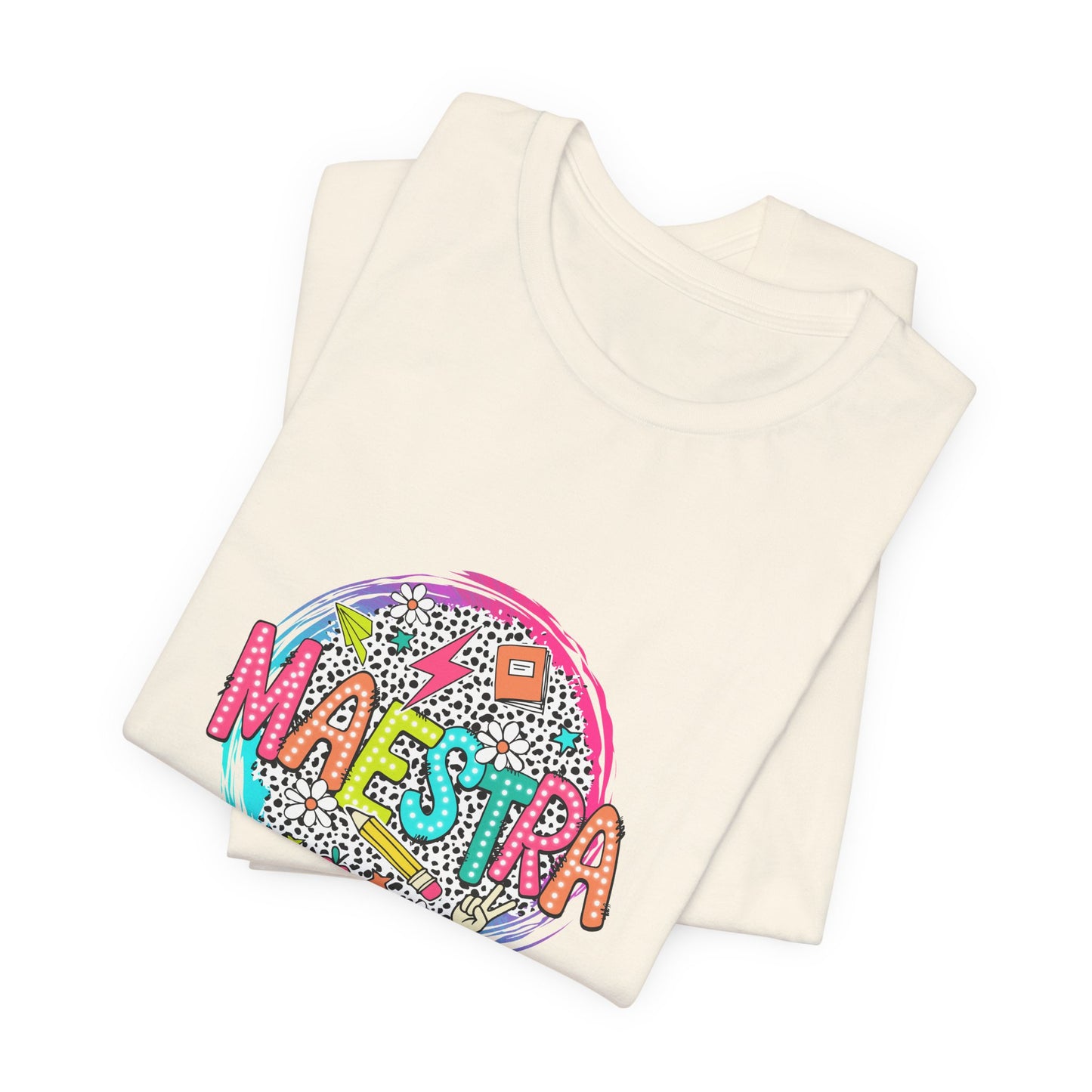 Camisa Maestra Española, Camiseta Maestra Española, Camiseta Maestra Española, Camiseta de Manga Corta Color Swirl Maestra Jersey, Camisa de Maestro Personalizada, Regalo de Maestro Personalizado, Camiseta de Regreso a la Escuela, Regalos de Maestro 