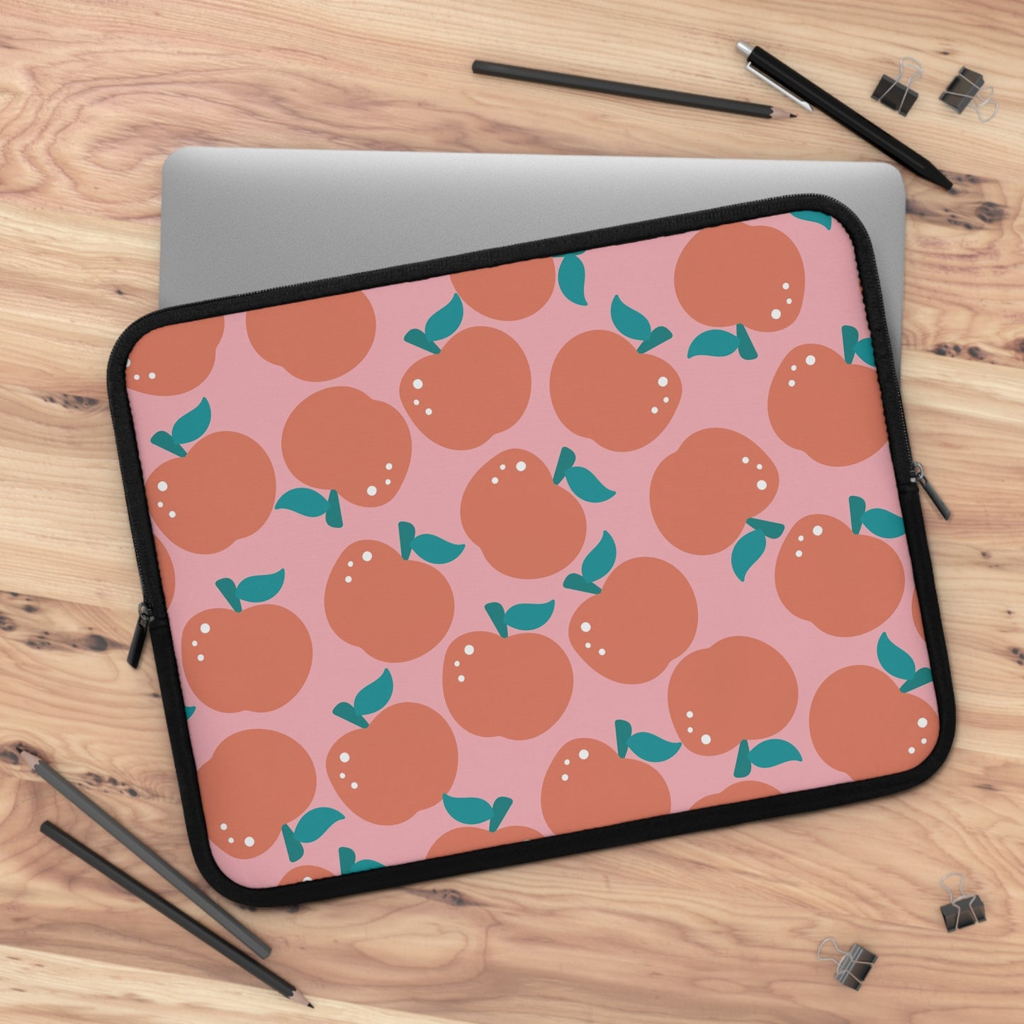 Laptop Case, Laptop Cover, Laptop Sleeve, Laptop Protector, MacBook Air Case, Mac Pro Case, Teacher Laptop Case, Pink Apples Teacher Laptop Case