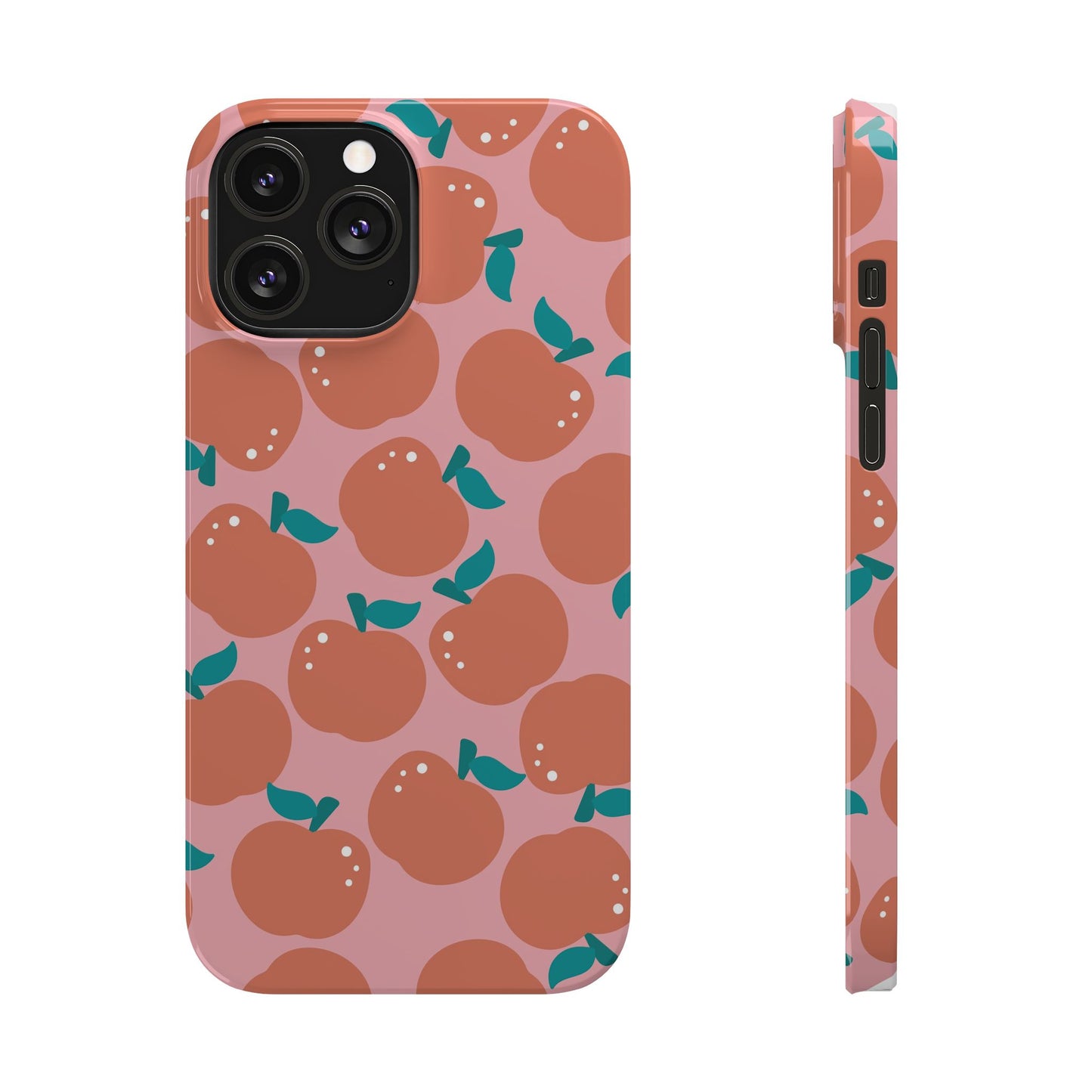 Teacher Slim Phone Case, Pink Apples Teacher Phone Case, Back to School Teacher Phone Case, iPhone Case, Teacher Gift Ideas