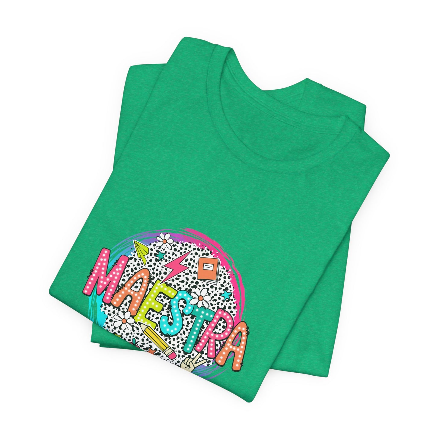 Camisa Maestra Española, Camiseta Maestra Española, Camiseta Maestra Española, Camiseta de Manga Corta Color Swirl Maestra Jersey, Camisa de Maestro Personalizada, Regalo de Maestro Personalizado, Camiseta de Regreso a la Escuela, Regalos de Maestro 