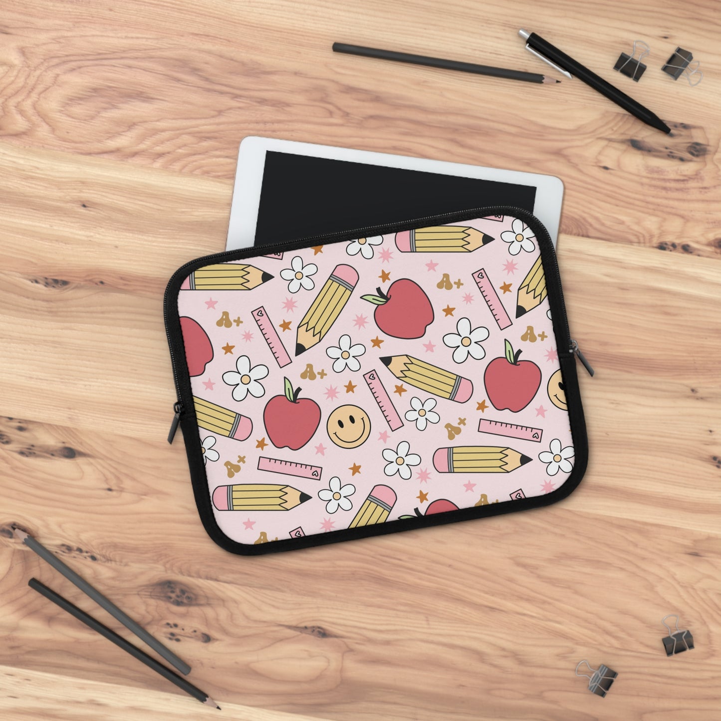 Laptop Case, Laptop Cover, Laptop Sleeve, Laptop Protector, MacBook Air Case, Mac Pro Case, Teacher Laptop Case, Apples and SmileysTeacher Laptop Case